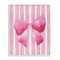 Stupell Industries Chic Bow on Pink Stripes Framed Giclee, design by Camila Juncos